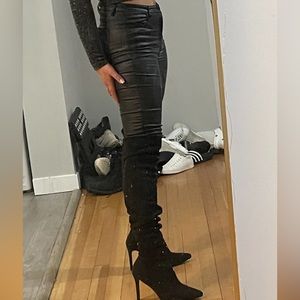 Thigh High Sparkly Stilleto Boots